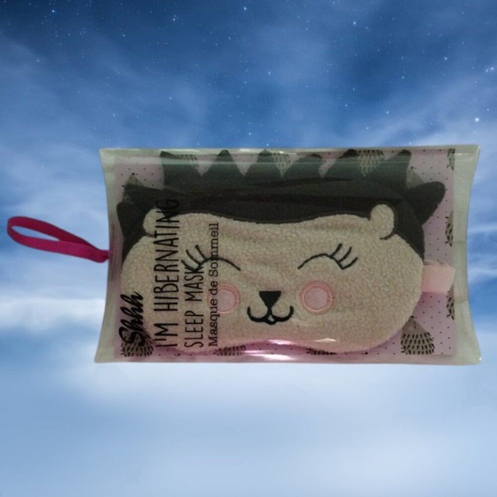 New in Box The Sak Kids Hedgehog Sleep Mask - Cream and Black